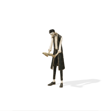 Walter reading a book